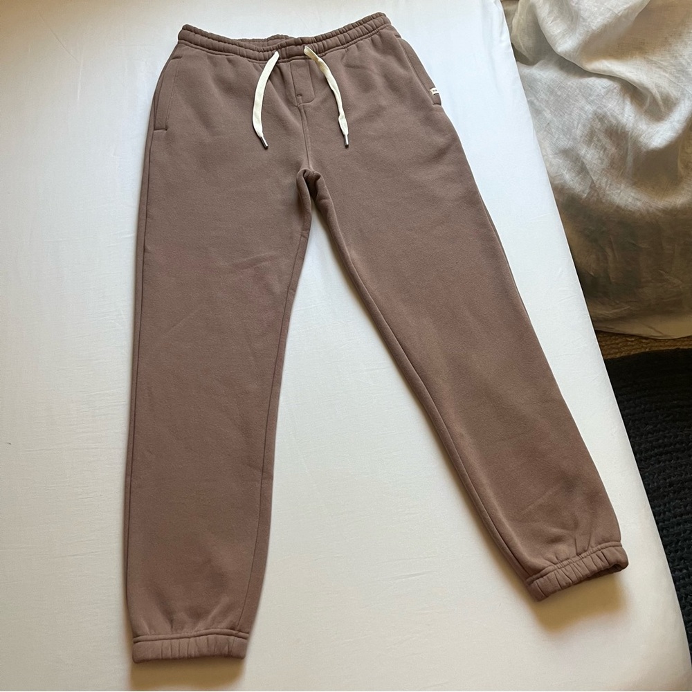 YESTERDAY IS DEAD brown fleece knit drawstring elastic waist jogger sweat pants